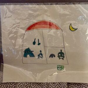 Traditional Korean Folk Art from Seoul, Korea with Artist's stamp. Unopened.